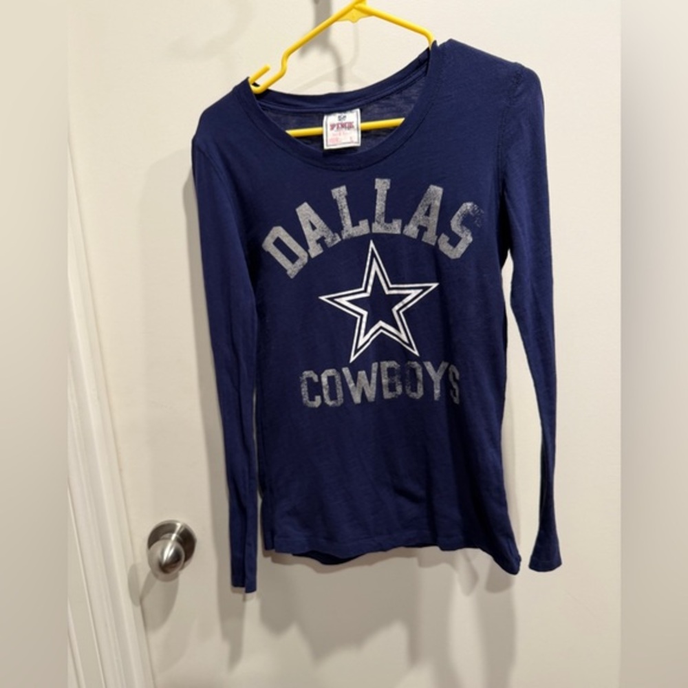 Hard to find Victoria's Secret Kids Long Sleeve Tee - Navy Blue - Silver Accents